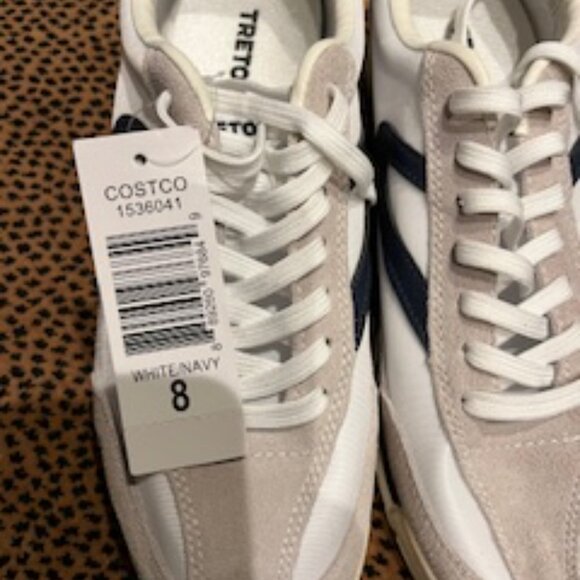 NWT TRETORN Women's Rawlins Sneakers White/Navy  Size 8 - Picture 2 of 4